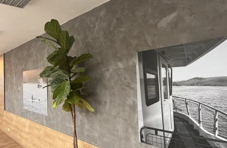 Dekorbeton, mikrocement beton fal